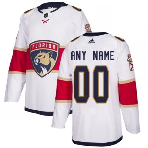 Lapsille NHL Florida Panthers Pelipaita Custom Vieras Valkoinen Authentic
